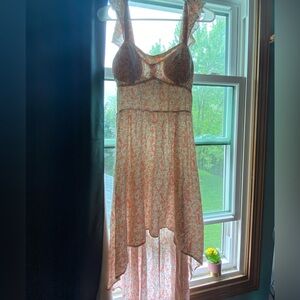 Summer Dress/light feeling/pinkish with floral pattern/never worn